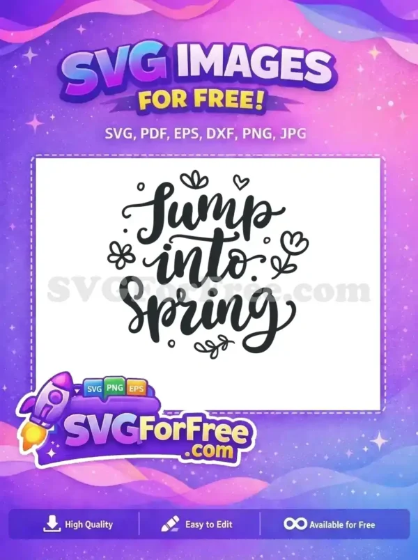 Free Jump Lettering Free Spring Floral Holidays Christmas Free SVG