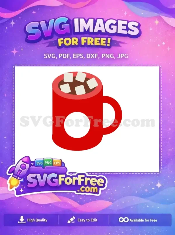 Free Red Mug Free Marshmallows Holidays Christmas Free SVG