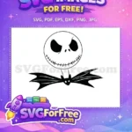 Free Angry Jack Skellington Free Bat Bowtie Nightmare Before Christmas Free SVG - Instant Download