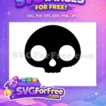 Free Black Skull Silhouette Free Halloween Easter Holidays Free SVG - Instant Download