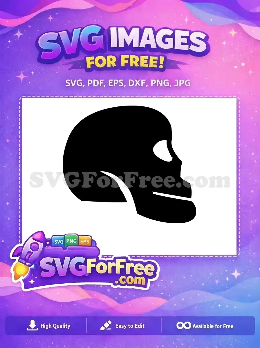 Free Black Skull Silhouette Free Halloween Holidays Easter Free SVG 2
