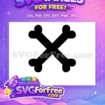 Free Black Crossbones Free Skull Holidays Christmas Easter Free SVG - Instant Download