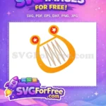 Free Gold Harp Stars Free Christmas Easter Holidays Free SVG - Instant Download