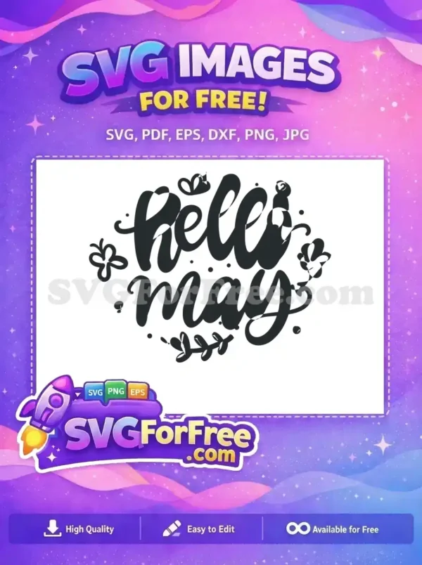 Free Hello Cursive Free May Floral Holidays Free SVG Free Hello Cursive Free May Floral Holidays Free SVG