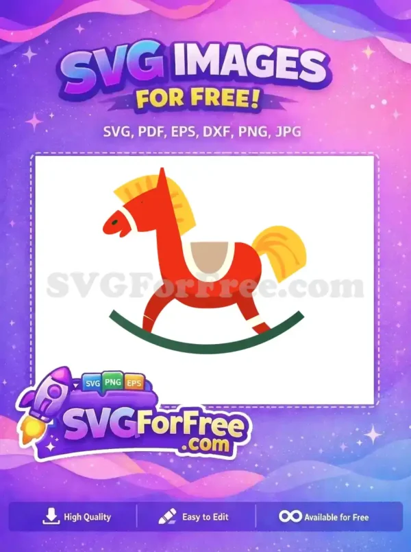 Free Red Toy Horse Free Holiday Christmas Easter Free SVG