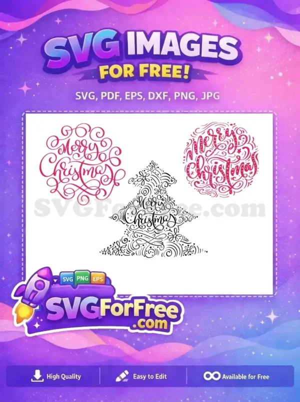 Free Swirling Merry Free Christmas Tree Card Holidays Free SVG Free Swirling Merry Free Christmas Tree Card Holidays Free SVG