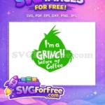 Free Grinch Before Coffee Free Christmas Green Silhouette Free SVG - Instant Download