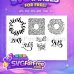 Free Merry Christmas Free Happy New Year Holidays Free SVG 3 - Instant Download