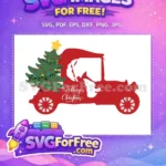 Free Red Truck Free Christmas Tree Merry Christmas Free SVG 4 - Instant Download