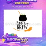 Free Witches Brew Free Boiling Pot Halloween Free SVG - Instant Download