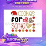 Free Santa Hat Free Heart Cookies Christmas Free SVG - Instant Download