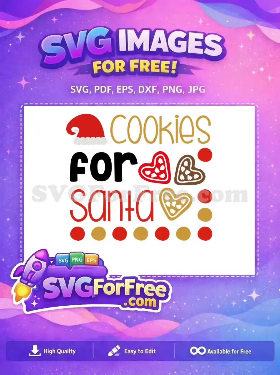 Free Santa Hat Free Heart Cookies Christmas Free SVG
