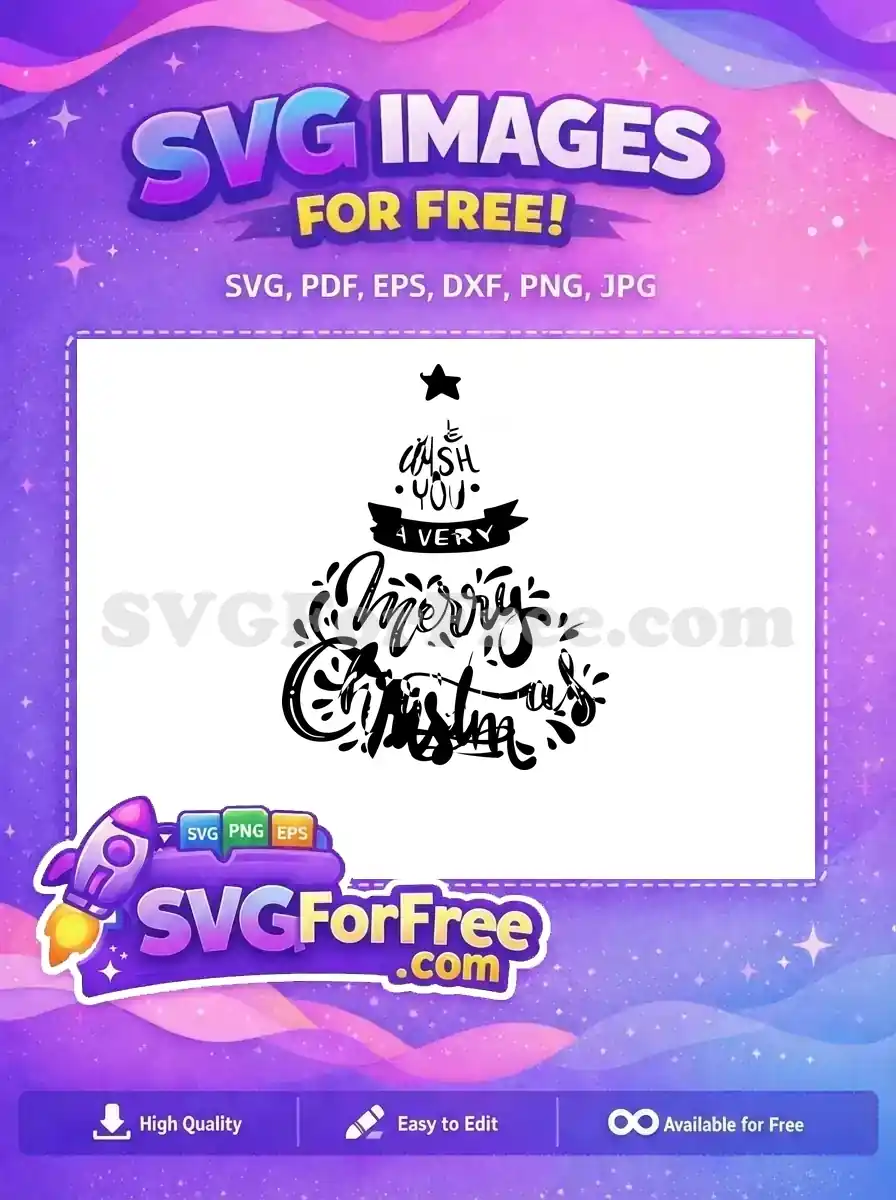 Free A Very Script Free Christmas Text Free SVG