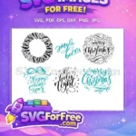 Free Christmas Wreath Free Jingle Bells Holiday Free SVG - Instant Download