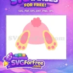 Free Pink Tail Free Yellow Paws Easter Free SVG - Instant Download