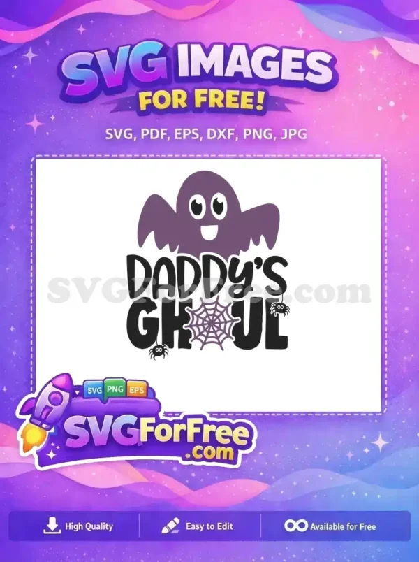 Free Cute Ghost Free Spider Web Daddy Ghoul Free SVG Free Cute Ghost Free Spider Web Daddy Ghoul Free SVG
