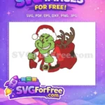 Free Winking Grinch Free Reindeer Sack Christmas Free SVG - Instant Download