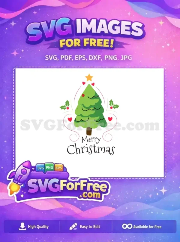 Free Green Christmas Tree Free Holly Hearts Design Free SVG Free Green Christmas Tree Free Holly Hearts Design Free SVG
