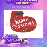 Free Red Stocking Free Merry Christmas Card Holidays Free SVG - Instant Download