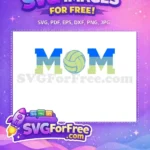 Free Striped Letters Free Volley Ball Mom Design Free SVG - Instant Download