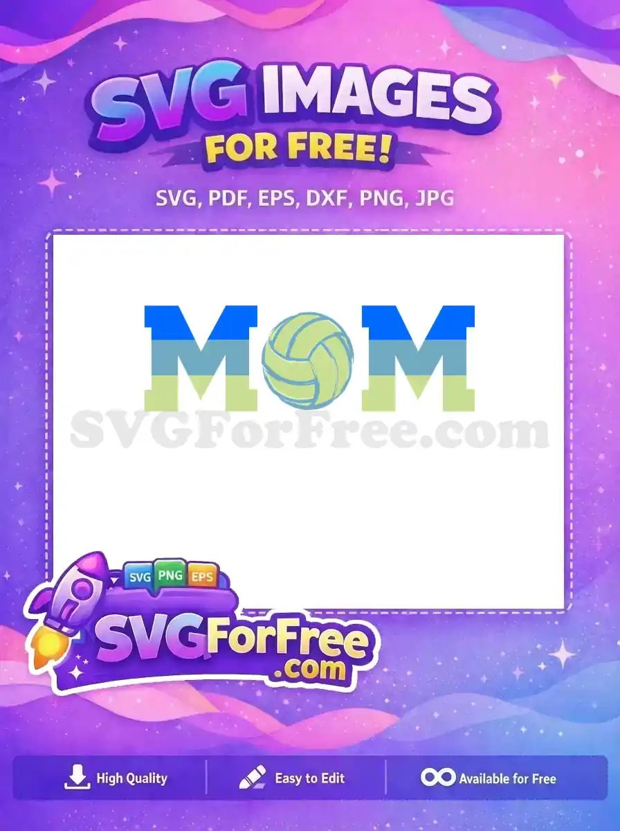 Free Striped Letters Free Volley Ball Mom Design Free SVG