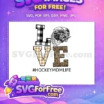 Free Buffalo Plaid Free Polka Dots Hockey Mom Free SVG - Instant Download