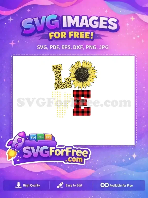 Free Leopard Print Free Sunflower Pattern Holidays Free SVG