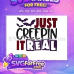 Free Bats Silhouettes Free Just Creepin It Real Free SVG - Instant Download