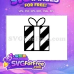 Free Striped Box Free Holiday Easter Christmas Gift Free SVG - Instant Download