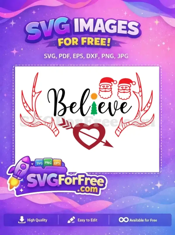 Free Santa Faces Free Christmas Tree Believe Holidays Free SVG Free Santa Faces Free Christmas Tree Believe Holidays Free SVG