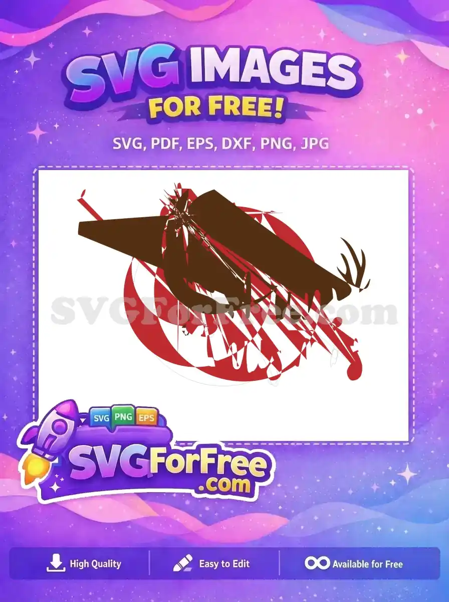 Free Brown Antlers Free Red Ornaments Christmas Free SVG
