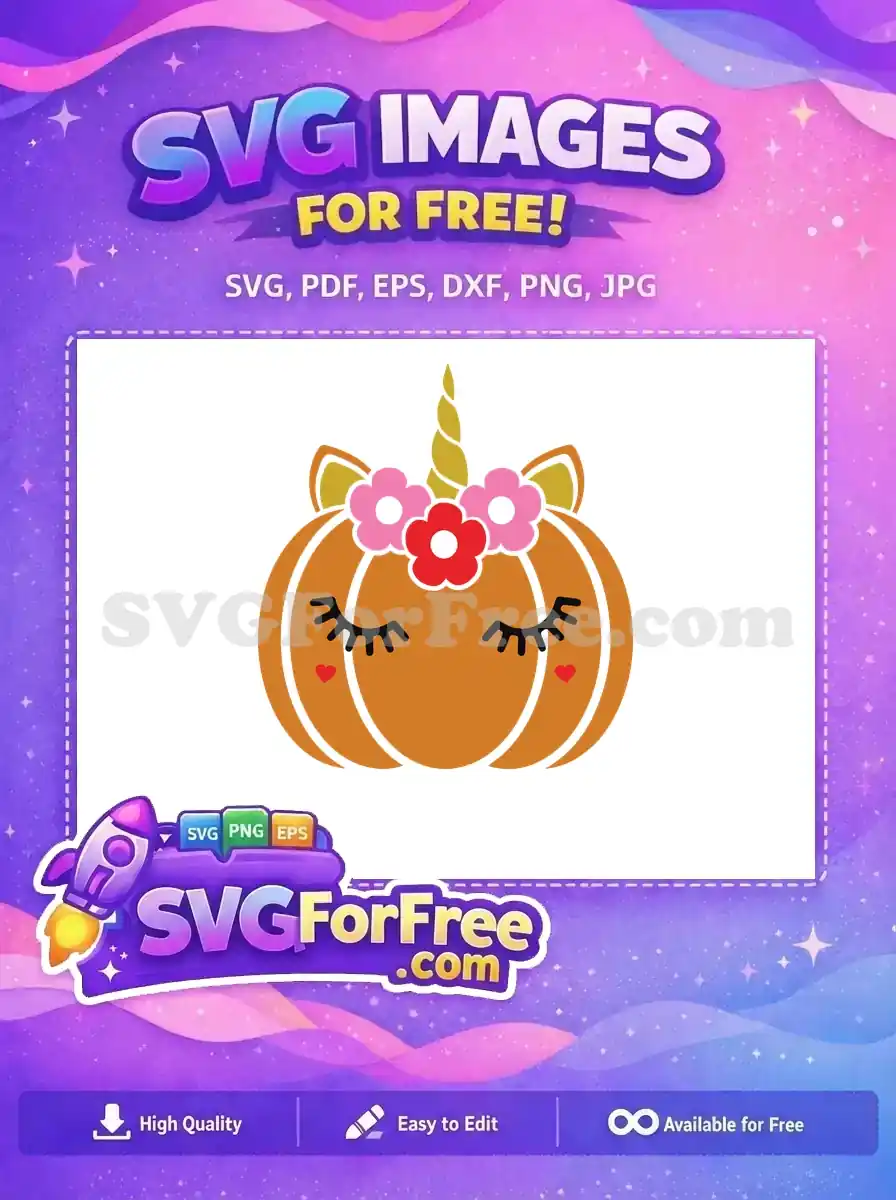 Free Eyelash Pumpkin Free Flower Crown Holidays Christmas Free SVG