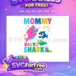 Free Mommy Shark Flower Free Baby Shark Sea Free SVG - Instant Download