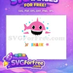 Free Pink Shark Smiling Free Bubbles Baby Shark Free SVG - Instant Download