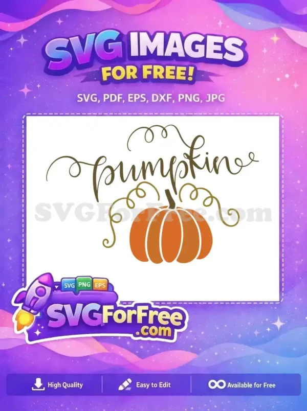 Free Swirly Vines Free Pumpkin Lettering Holidays Christmas Free SVG
