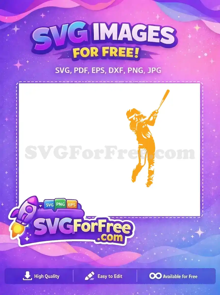 Free Softball Player Free Hitting Stance Holidays Free SVG