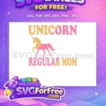 Free Pink Unicorn Free Regular Mom Holidays Christmas Free SVG - Instant Download