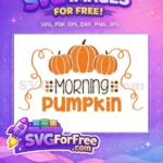 Free Orange Pumpkins Free Morning Pumpkin Holidays Christmas Free SVG - Instant Download