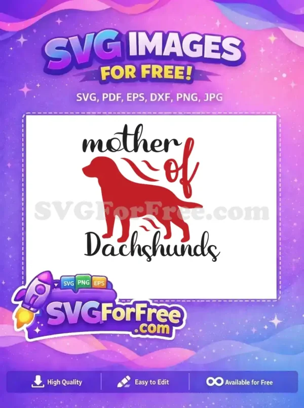 Free Mother Red Dachshund Free Pet Silhouette Art Free SVG