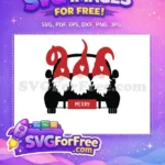 Free Red Hat Gnomes Free Car Merry Christmas Free SVG - Instant Download