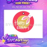 Free Bunny Face Free Happy Easter Decoration Holidays Free SVG - Instant Download