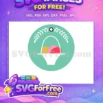 Free Easter Basket Free Colorful Eggs Holidays Free SVG - Instant Download
