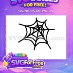Free Halloween Spider Web Free Spooky Decoration Holidays Free SVG - Instant Download