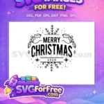Free Holly Berry Free Snowflake Merry Christmas 2020 Free SVG - Instant Download