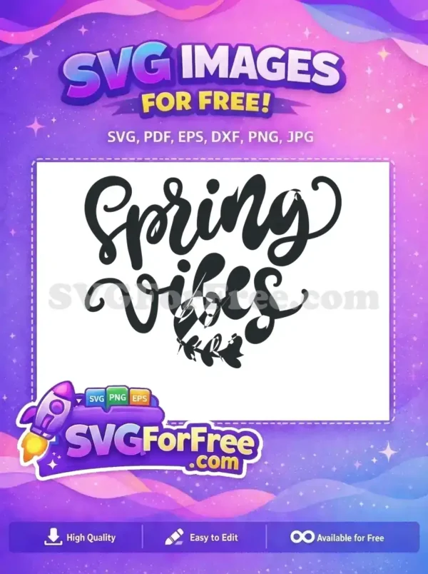 Free Spring Vibes Leaves Free Floral Holidays Free SVG