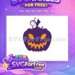 Free Purple Halloween Pumpkin Free Orange Eyes Holidays Free SVG 2 - Instant Download