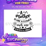 Free Mother Flower Free Heart Beautiful Unique Free SVG - Instant Download