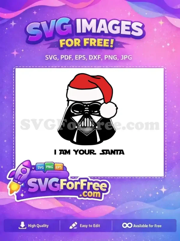 Free Darth Vader Santa Hat Free I Am Your Santa Christmas Free SVG Free Darth Vader Santa Hat Free I Am Your Santa Christmas Free SVG