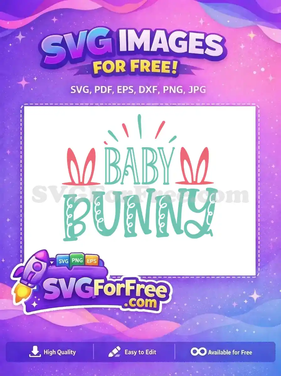 Free Turquoise Baby Bunny Ears Free Easter Teal Design Free SVG