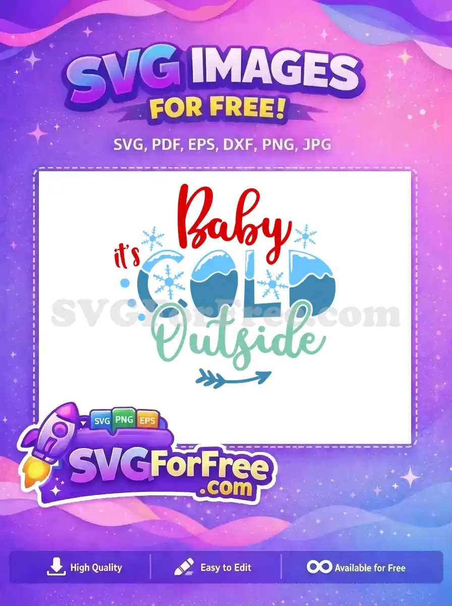 Free Baby Cold Free Snowflakes Christmas It's Free SVG